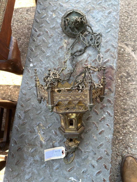 FRENCH TALL ECCLESIASTICAL BRASS FIXTURE