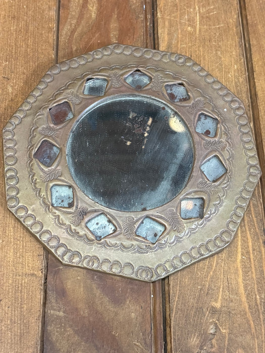 SMALL NONAGON BRASS MIRROR