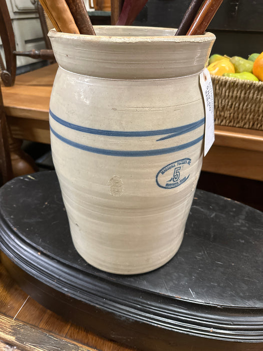 5 GALLON MARSHALL POTTERY BUTTER CHURN