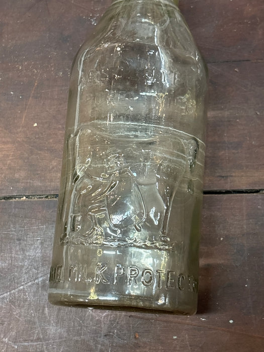 UNUSUAL MILK BOTTLE WITH COW