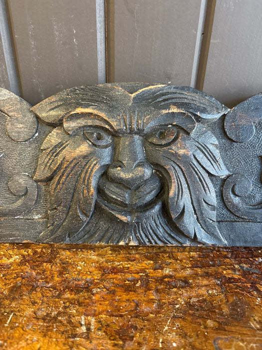 ENGLISH CARVED OAK PEDIMENT