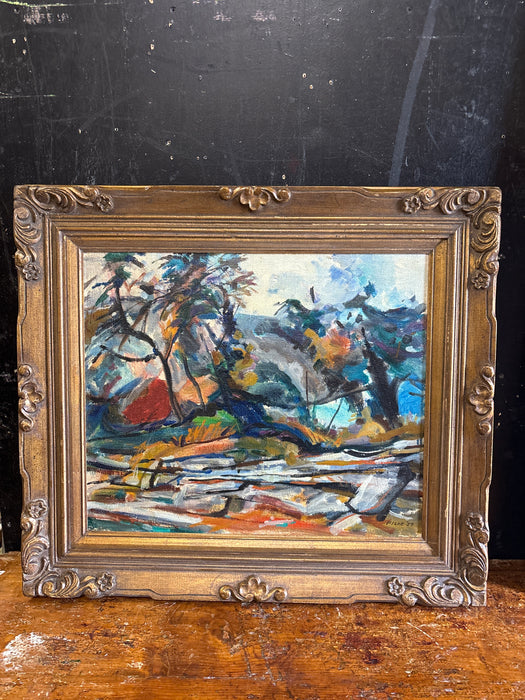 VIBRANT ABSTERACT PAINTING OF TRESS