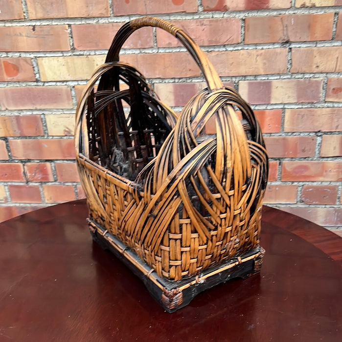OBLONG BASKET WITH HANDLES
