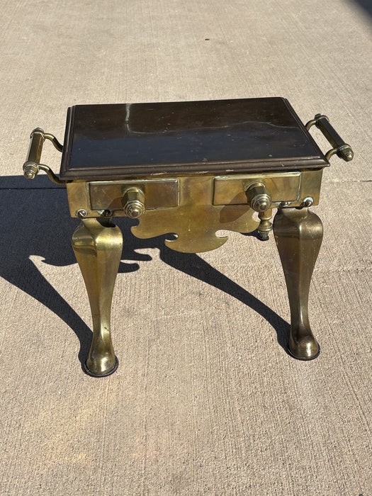 EARLY ENGLISH BRASS KETTLE STAND