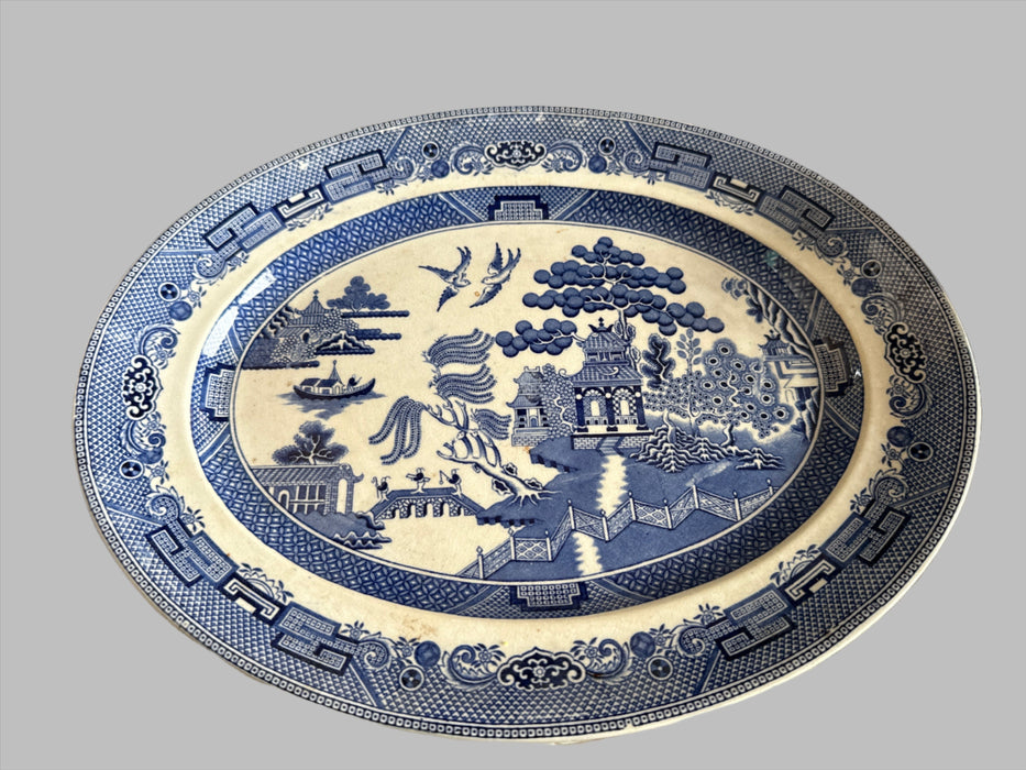 BLUE WILLOW PLATTER JOHNSON AND BROS