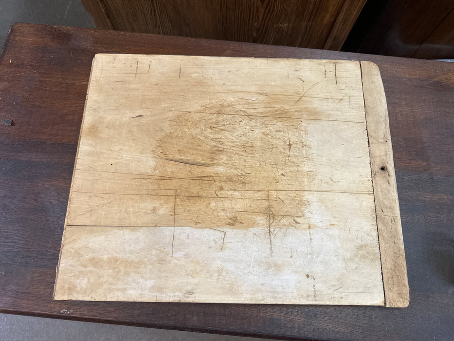 VINTAGE SQUARE WOOD CUTTING BOARD AS FOUND