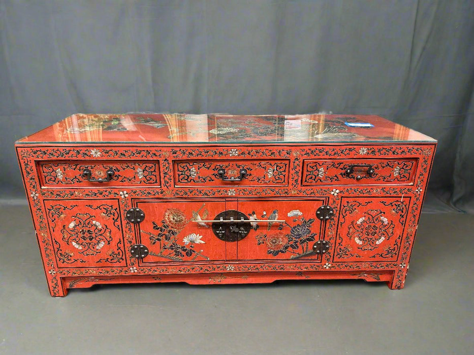 PAINTED CHINESE CHEST COFFEE TABLE