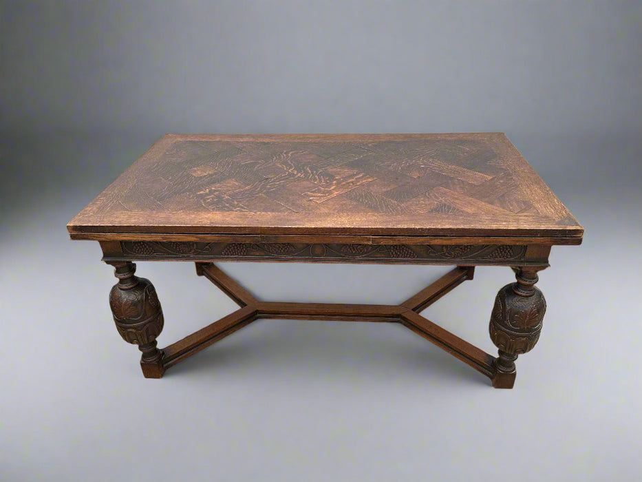 TUDOR OAK DRAWLEAF TABLE