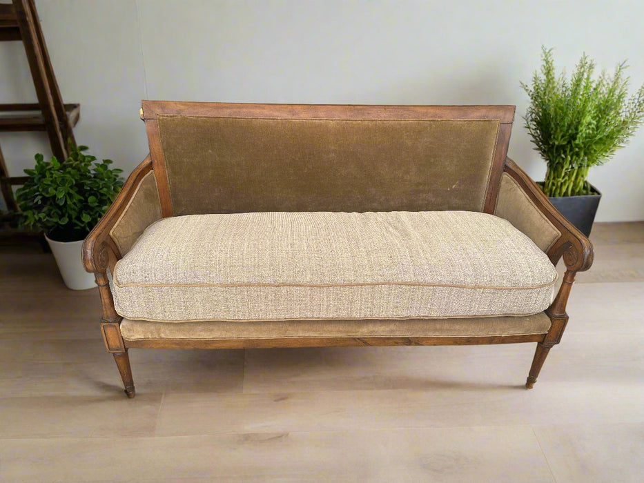 CANED BERGERE LOVE SEAT