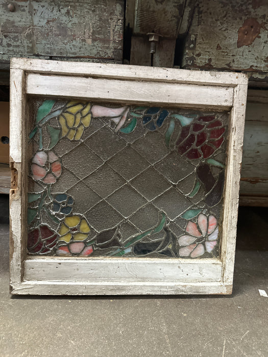 FLORAL STAINED GLASS WINDOW