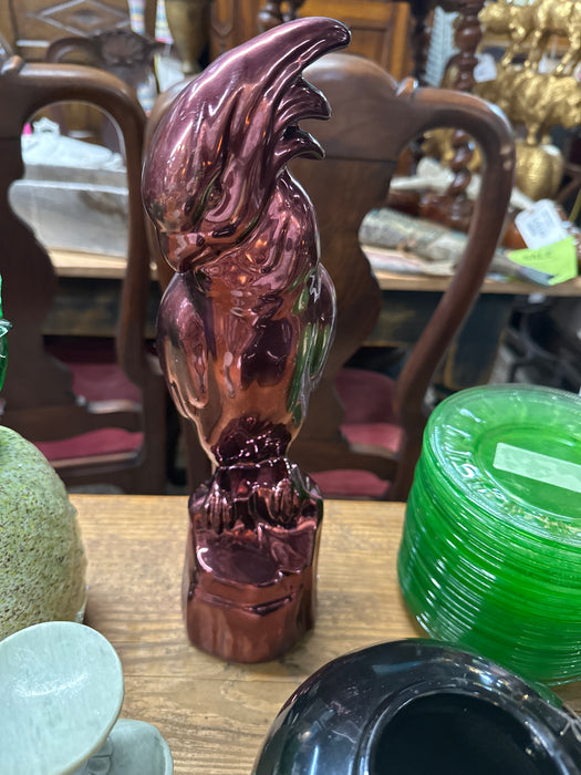 LARGE MAGENTA COCKATOO STATUE