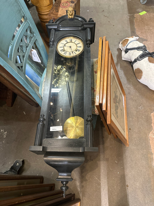 BLACK PAINTED WALL CLOCK