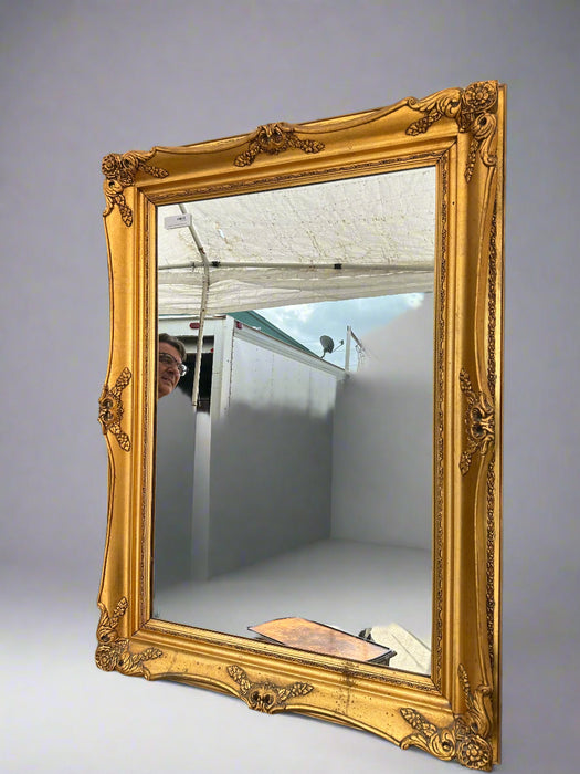 RECTANGULAR GILT MIRROR