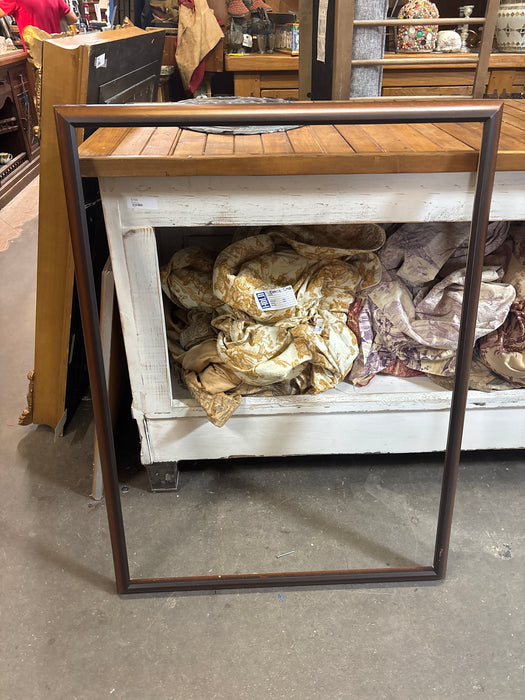 LARGE BROWN BEVELED FRAME - AS FOUND