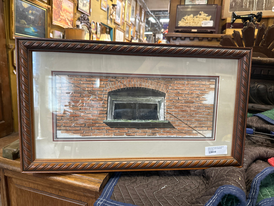DON FOSTER WATER COLOR OF BRICK WALL WITH WINDOW