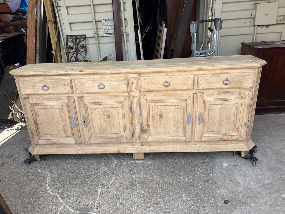 SHALLOW CANTED CORNER RUSTIC RAW OAK SIDEBOARD