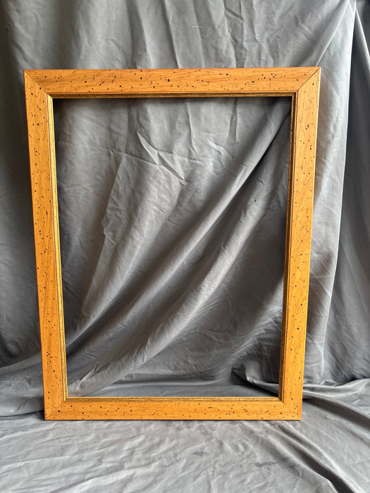 MEDIUM DISTRESSED WOOD ITALIAN FRAME WITH GILT LINER 1 OF 2