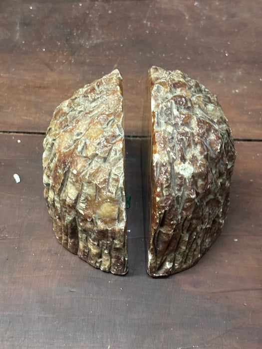 PAIR OF ROCK BOOKENDS