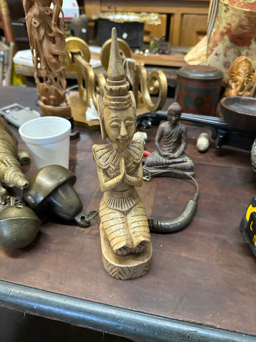 WOOD GANESH RAW WOOD STATUE