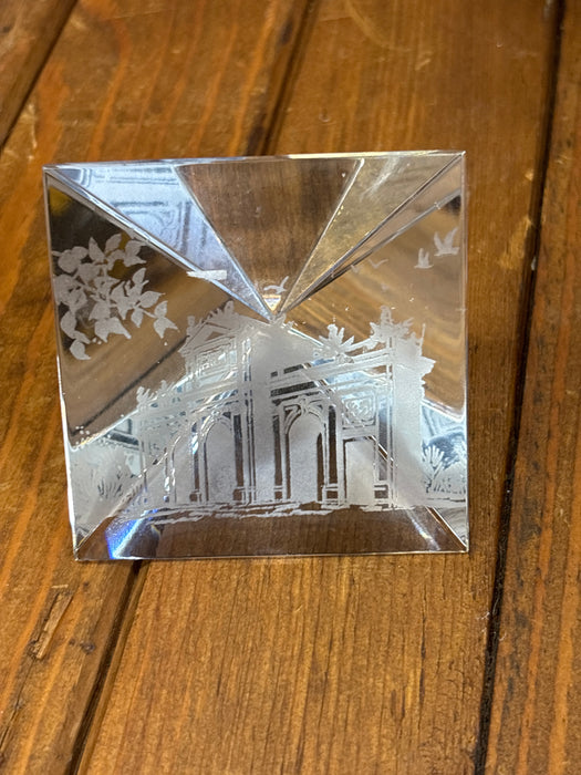 SMALL LUCITE PRISM OF HOUSE