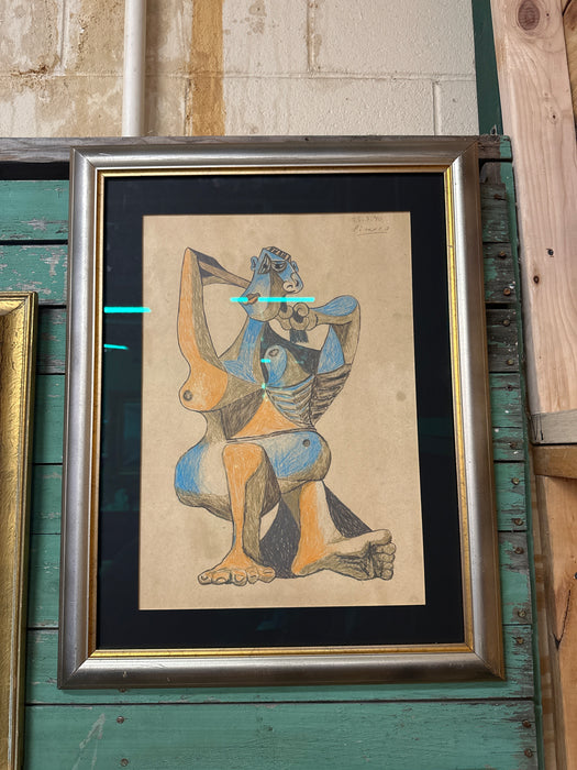 SIGNED PICASSO CRAYONS AND OIL PENCILS-NOT AUTHENTICATED