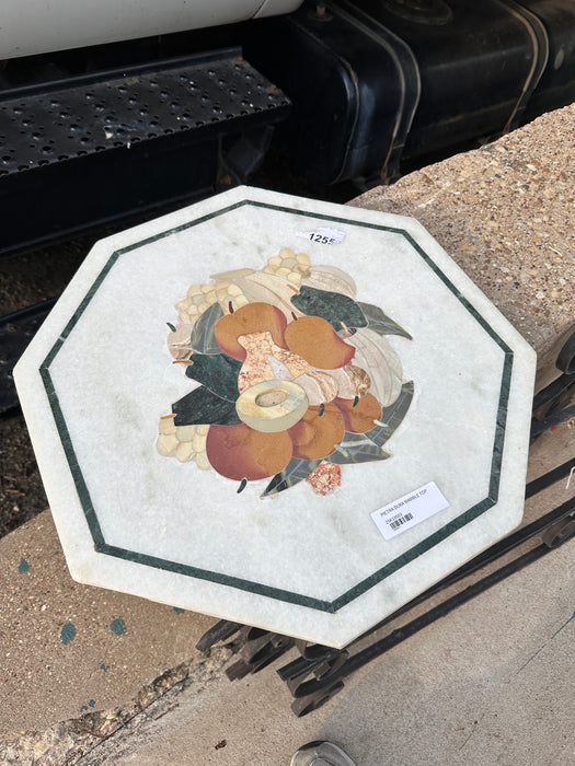 PIETRA DURA MARBLE TOP-AS FOUND