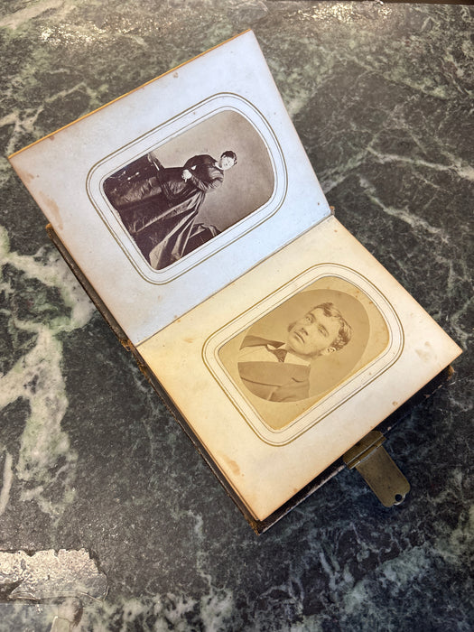 SMALL EARLY EMBOSSED LEATHER PHOTO ALBUM