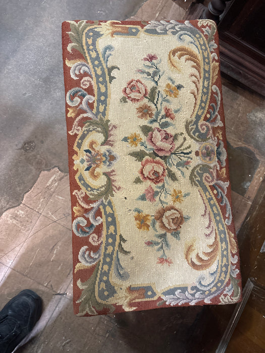 SMALL LOUIS XV NEEDLE POINT BENCH