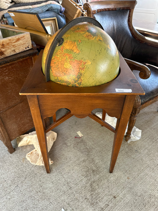 ANTIQUE GLOBE ON STAND