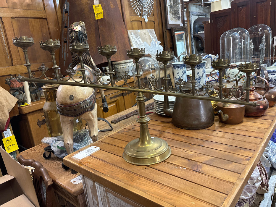 BRASS CHURCH TABLE CANDLEABRA