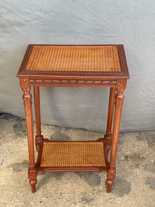 LOUIS XVI CANED OAK TABLE