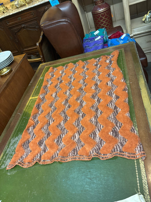 SMALL ORANGE EARLY 1980S ITALIAN MISSONI FABRIC FROM NEIMAN MARCUS 1 OF 2