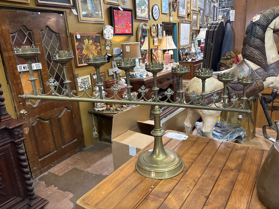 BRASS CHURCH TABLE CANDLEABRA