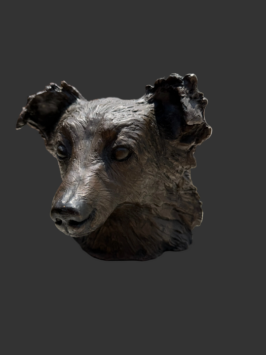 BRONZE DOG HEAD