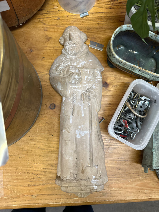 CONCRETE MONK STATUE