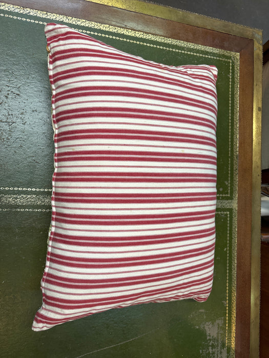 SMALL FABRIC PILLOW WITH RED STRIPES