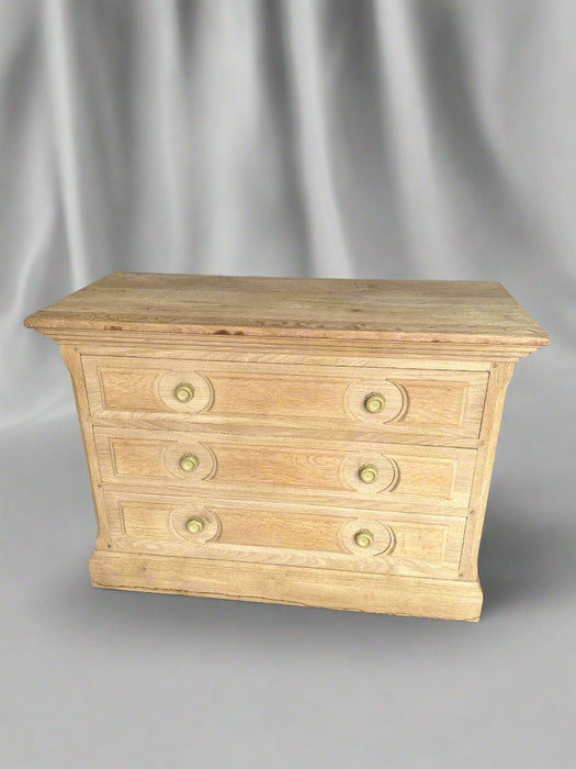 PANELED FRONT RAW OAK CHEST