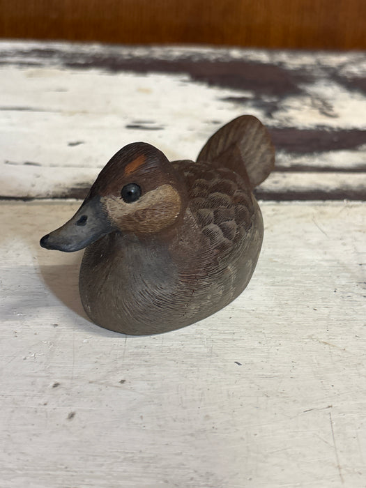 SMALL PAINTED CAST RESIN DUCK