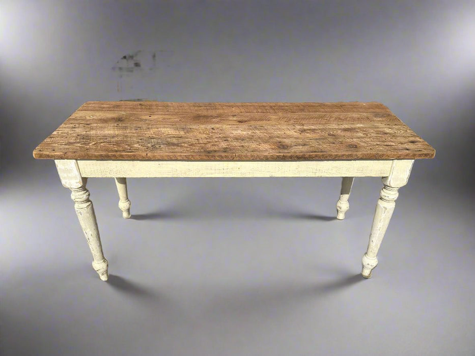 SMALL PAINTED TABLE WITH RAW TOP