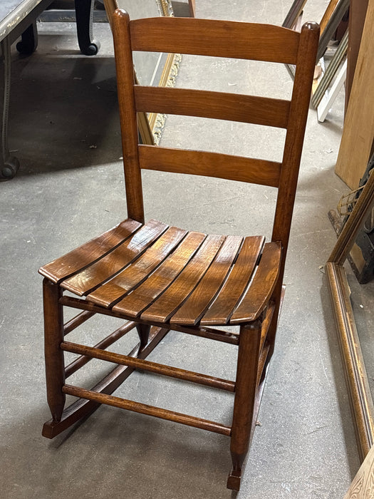 SMALL WOOD ROCKING CHAIR