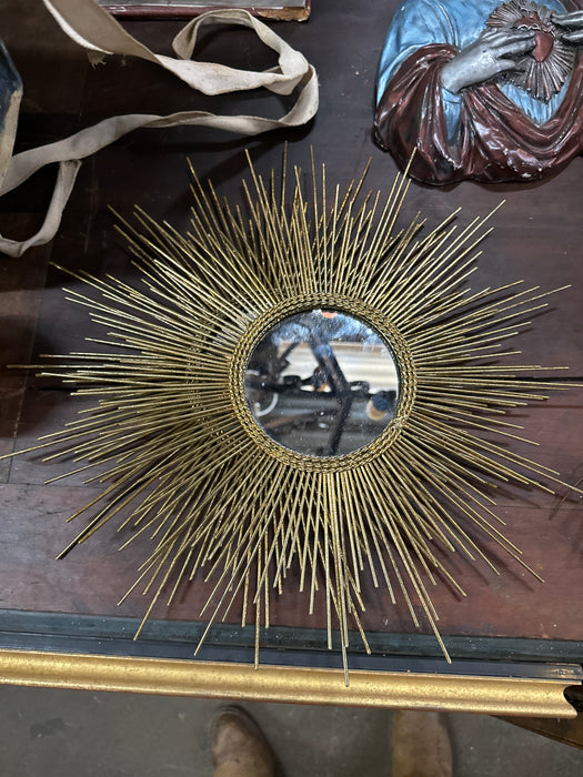 SMALL VINTAGE GOLD SUNBURST MIRROR EACH