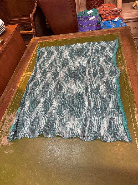 SMALL CYAN EARLY 1980S ITALIAN MISSONI FABRIC FROM NEIMAN MARCUS 1 OF 2