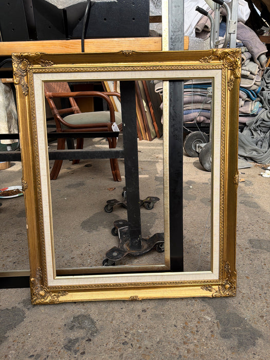 GOLD FRAME AS FOUND WITH INNER LINEN BORDER