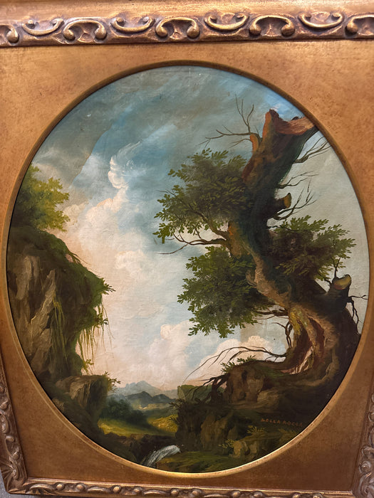 18TH CENTURY STYLE LANDSCAPE - SIGNED BELLA ROCCA