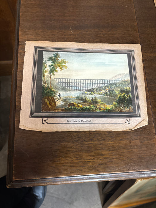 COLORFUL ARCHITECTURAL PRINT "LES PONTS DE MADDALONI"