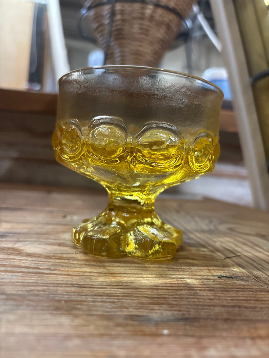 SET OF 4 YELLOW MADEIRA SHERBET GLASSES