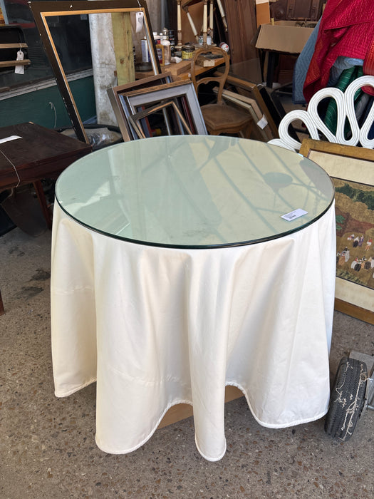 SMALL THICK ROUND GLASS TABLE TOP