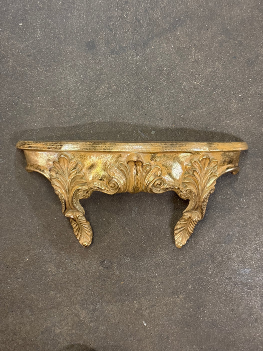 ORNATE COMPOSITION GILT WALL SHELF