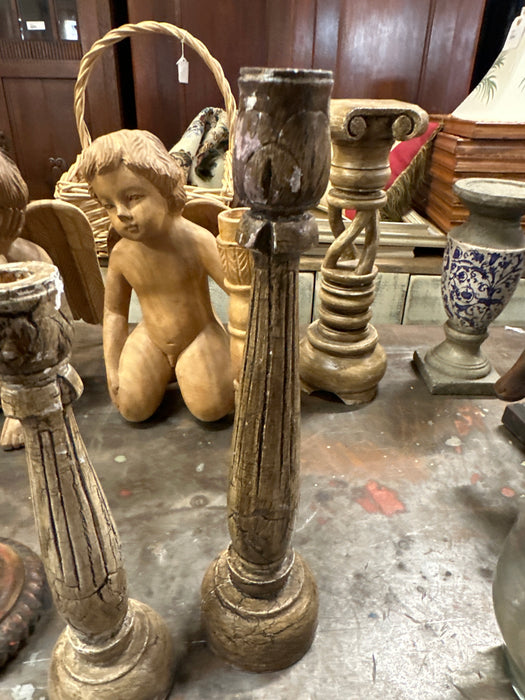 WOOD BROWN CANDLE STAND