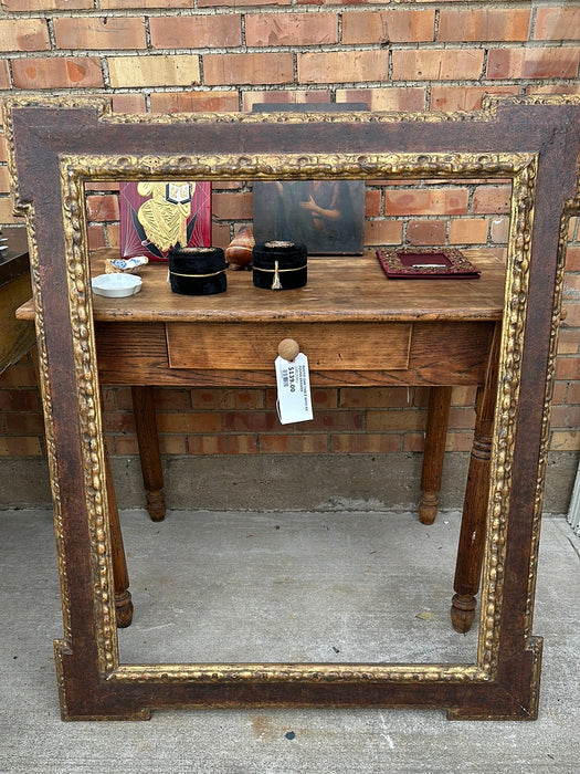 LARGE ITALIAN BURLED WOOD ORNATE FRAME